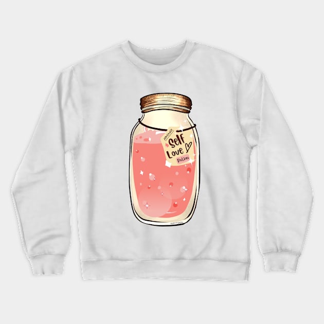 Homemade Self-love potion in mason jars Crewneck Sweatshirt by LePetitShadow